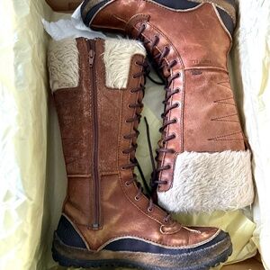 Brown Merrell winter waterproof snow boots